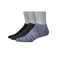 thumbnail image 2 of Hanes Men's 1901 Heritage Super Low No Show Socks 3-Pack White and Sami Blue/Dark Charcoal Heather/Black 6-12, 2 of 2