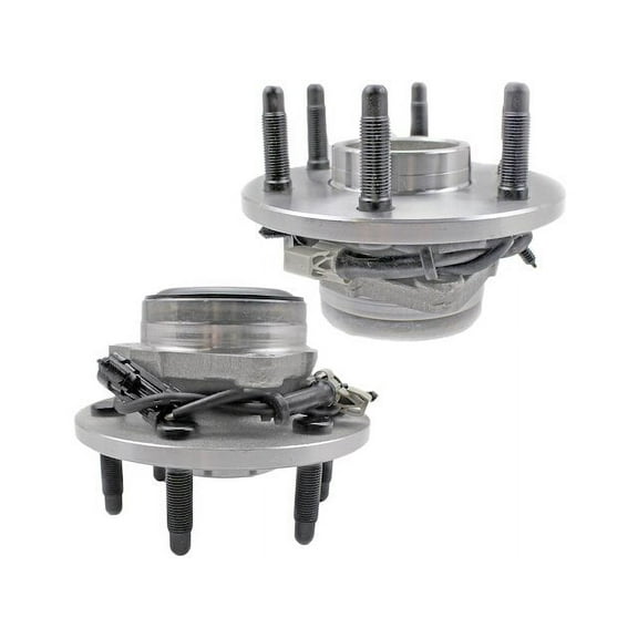 Front Wheel Bearing Hub Assembly Set of 2 - Compatible with 1999 - 2007 Chevy Silverado 1500 RWD 2000 2001 2002 2003 2004 2005 2006