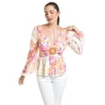 thumbnail image 1 of Blusa estampada con hebilla Roman Fashion/Juvenil, 1301 (Multicolor) multicolor G, 1 of 6