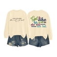 thumbnail image 3 of Women's Casual Letter Printed Long Sleeved Hoodie Without A Hat Zip up Ladies Zip Front Sweatshirts Fuzzy Pullover Women Color Blouse Knit Sweatshirt Athletic Jacket Full Zip Juniors Sweatshirts, 3 of 3