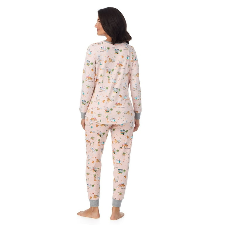 Maternity Cuddl Duds Cozy Henley Pajama Top Banded Bottom Pajama Pants Sleep Set Color Multi Boho Fairisle Size L MAT Walmart