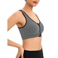 thumbnail image 6 of LELINTA Women's Zip Front Sports Bra Wireless Racerback Yoga Bras Active Sport Bras, 6 of 7