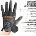 thumbnail image 2 of Copper Tech Golf Glove Men (2 Pack) | Copper Compression for Joint & Muscle Support | Non-slip Tacky Grip Palm | Premium Synthetic Leather, 2 of 7