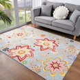 thumbnail image 2 of TWINNIS Area Rug for Living Room Boho Rug Non-Slip Vintage Rug Floral Carpet for Bedroom,4'x6'Blue, 2 of 7