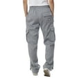 thumbnail image 2 of Ma Croix Mens Cargo Sweatpants Heavyweight Fleece Long Pants Multi Pockets, 2 of 3