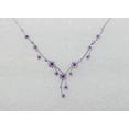 thumbnail image 3 of Faship  Purple Crystal Floral Necklace Earrings Set, 3 of 5