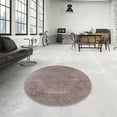 thumbnail image 4 of Ahgly Company Machine Washable Indoor Square Industrial Modern Rose Dust Purple Area Rugs, 8' Square, 4 of 7