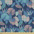 thumbnail image 2 of Floral Upholstery Fabric by the Yard, Botanical Themed Tropical Foliage Pattern in Nighttime Colors Abstract Concept, Decorative Fabric for DIY and Home Accents, Multicolor by Ambesonne, 2 of 5