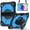 Blue 2, variant on REQO Case for iPad A19 12th/A16 11th(2026/2025) Shockproof Case Heavy Duty Hybrid Cover Rotatable Stand, Detachable Strap & Built-in Pencil Holder, Anti-Scratch Silicone PC Armor
