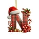 thumbnail image 1 of Adornos Navideños con Monograma Acrílico de 26 Letras y Gorro de Papá Noel | Adornos Colgantes 2D para Árbol de Navidad | Decoración Navideña para El Hogar | Adornos Navideños Multiusos para Chimenea, 1 of 5