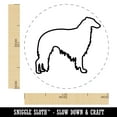 thumbnail image 2 of Borzoi Russian Wolfhound Dog Outline Self-Inking Rubber Stamp Ink Stamper - Brown Ink - Medium 1 Inch, 2 of 7