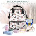 thumbnail image 4 of Yiaed Fashion Print Multi-Function Travel Backpack Nappy Bags, Nursing Bag, Fashion Mummy, Roomy Waterproof for Baby Care, Stylish and Durable, 4 of 5