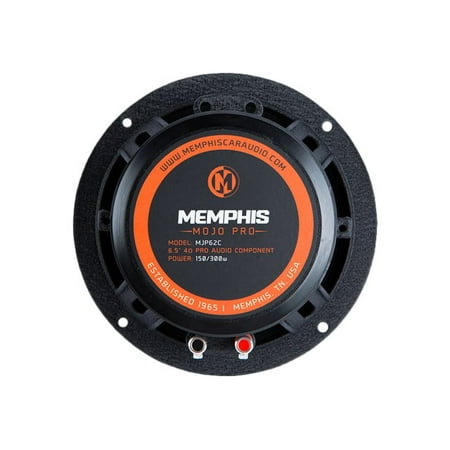 Memphis Car Audio - MOJO Pro 6-1/2" 2-Way Car Speakers (Pair) - Silver/Black