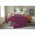 thumbnail image 5 of Bedtreat King Comforter Sets，7-Pieces Reversible Bedding Sets，Bed in a Bag with Comforter， Flat Sheet and Fitted Sheet, Pillowcases & Shams，Burnished Lilac/Amaranth, 5 of 8