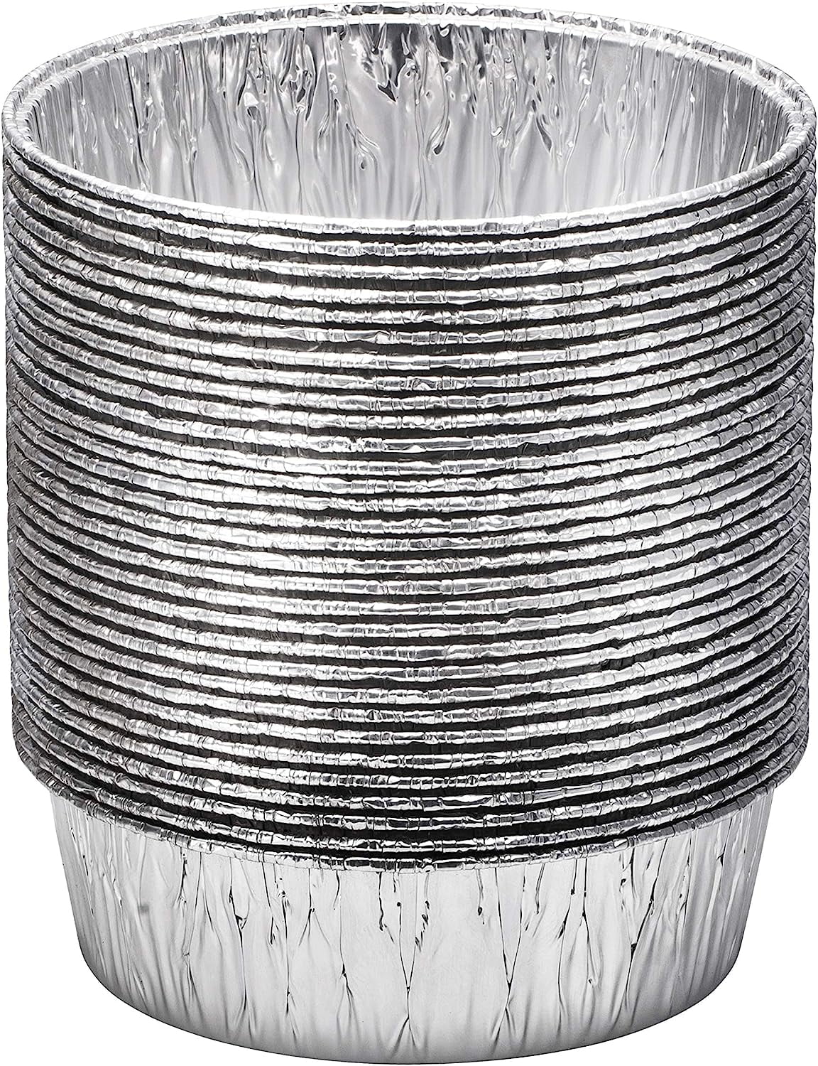 8” Round Dutch Oven Liners Aluminum Pans for Cakes, Lasagna Displastible 20 Pack