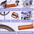 thumbnail image 4 of DEYGIA Kids Bike, Cruiser Bike for Girls, 26 inch 7 Speed Kids' Bicycles with Rattan Basket and Adjustable Seat, Lightweight Step Bike for Girls, 4 of 7