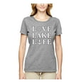 thumbnail image 2 of Wild Bobby, Anchor Wheels Love Lake Life, Women Graphic Tee, Heather Grey, XX-Large, 2 of 4