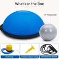 thumbnail image 4 of Half Balance Ball Trainer - Stability Training Platform with Non Slip Base Resistance Bands Air Pump and Extra Ball, 4 of 7