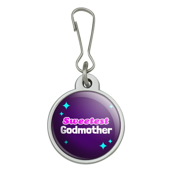 Sweetest Godmother Jacket Handbag Purse Luggage Backpack Zipper Pull Charm