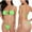 Green, variant on Wyobmus Women's Bikini Set 2 Piece Bikini Swimsuit Mini Halterneck Triangle Top Thong Micro Swimwear Lingerie Set Green