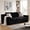 Black-02, variant on OMNIBERG 3-Seater Boneless Sofa, Oversized Corduroy Cloud Couch with Extra Deep Seats & 3 Pillows, No Assembly Floor Sofa for Living Room, Bedroom, Apartment, Dark Gray