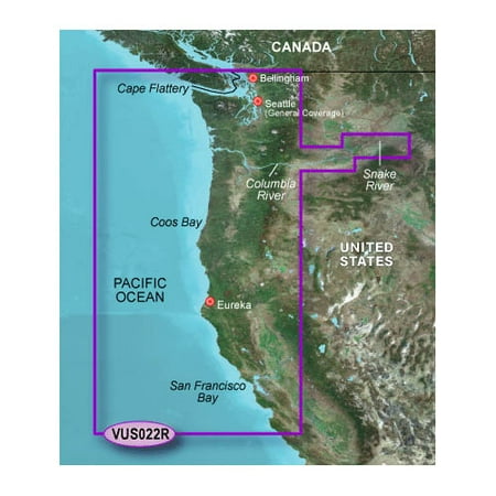 Garmin Bluechart G2 Vision Card - Garmin Bluechart g2 vision VUS022R (SD Card) Garmin Bluechart g2 vision VUS022R Washington to Northern California