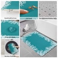 thumbnail image 6 of Aqua Coastal Coral Bath Mat 3 Piece Bathroom Rug Set, White Ocean Marine Sea Nautical Beach Non Slip Bath Rug Contour Mat and Toilet Lid Cover, Absorbent Shower Mats Soft Bath Rugs and Mats Sets, 6 of 8