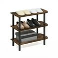 thumbnail image 3 of Furinno TURN-N-TUBE Shoe Rack, 3-Tier Shoe Organizer, Shoe Rack Storage with Curved Freestanding Organizer, 11.7 x 23.6 x 21.9, for Closet Entryway, Office, Garage, Amber Oak/Black, 3 of 4