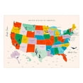 thumbnail image 7 of Geographic Non-pasted Wallpaper Wall Mural - US Map With State Names, 7 of 7