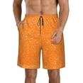 thumbnail image 2 of Uemuo Orange Glitter2 Pattern Men's Swim Trunks Hawaiian Beach Bathing Suit Swimsuits Beach Quick-Dry Shorts with Pockets-XX-Large, 2 of 9