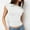 White, variant on DuoJiaJ Womens Backless Tops Open Back Shirts Summer Crop Tops Short Sleeve Cute Clothes Tops 2025 Women’s Summer Tops Black L