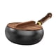 thumbnail image 4 of Wok de hierro para cocinar chino, wok, utensilios de cocina, cocina de inducción a gas hirviendo, fondo plano 28 centímetros, 4 of 9