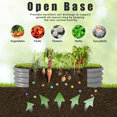 thumbnail image 5 of Tramull 2 Pack 4x2x1FT Galvanized Raised Garden Bed Kit Oval Metal Ground Planter Box Outdoor Bottomless Planter Raised Beds for Vegetables Flowers Herbs Fruits, Gray, 5 of 7