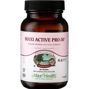 Maxi Health Active Pro-30 Kids Chewable Probiotic – 30 Billion CFU – Bubble Gum Flavor – 30 Tablets