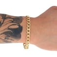 thumbnail image 3 of Nuragold 14K Real Yellow Gold Cuban Curb Link Chain Bracelet 7"-9" (2mm-7.5mm) Italian Jewelry for Men & Women, 3 of 19