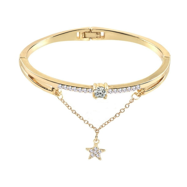 Cristal Sintético Estrella Moda Pulsera Brazalete Pulseras