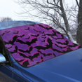 thumbnail image 3 of Xoenoiee Purple Bat Print Car Windshield Cover, Heavy Duty Protective Windscreen Cover, Snow Ice Frost Sun UV Dust Water Resistant Fit for Cars SUVs, 3 of 7