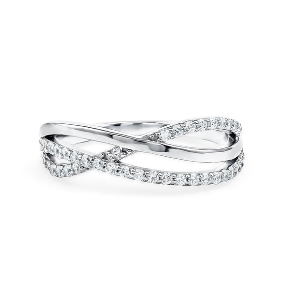 Rosec Jewels Certified Lab Grown Diamond Promise Ring for Women - Infinity Ring - EF Color VS Clarity - Gift for Special Occasions, 925 Sterling Silver, US 4.00