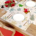 thumbnail image 3 of Christmas Placemats Set Of 4, Snowflakes Winter Table Decorations for Home Party Decor, 12x18 inch, Polyester, 3 of 7