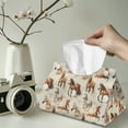 thumbnail image 2 of SEANATIVE Western Horse Tissue Box Cover Rectangle Tissue Box Holder Tissue Holder PU Leather for Kitchen Decorative Tissue Box Cover Organizer for Tabletop, Bathroom, Car, Living Room, 2 of 7