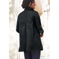 thumbnail image 3 of Jessica London Women's Plus Size A-Line Zip Front Leather Jacket, 3 of 5