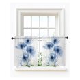 thumbnail image 2 of Sheer Kitchen Tier Curtains 24 Inch length, Rod Pocket Half Curtains Short Drapes, Light Filtering Chiffon Small Window Treatments 2 Panels 27.5"W x 24"L, 2 of 7