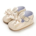 thumbnail image 2 of Otqutp Baby Girls Mary Jane Flats Toddler Non-Slip Bowknot Princess Wedding Dress Shoes Toddler PU Leather Baptism Shoes, 2 of 7