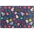 thumbnail image 4 of SKYSONIC Merry Christmas Non-Slip Area Rug, Snowman Bouquets Floor Carpet Comfort Floor Mats Decor for Indoor Front Porch,Living Room, Bedroom,Kitchen,72"x48", 4 of 7