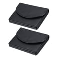 thumbnail image 1 of Estuche para tarjetas de visita de PU de Uxcell, 2 piezas, billetera para tarjetas de nombre, negro, 1 of 6