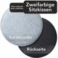 thumbnail image 2 of nipocaio Coussin d'Assise en Feutre Rond Confortable 36cm - Versailles Lot de 4 GriCs I Noir, 2 of 5