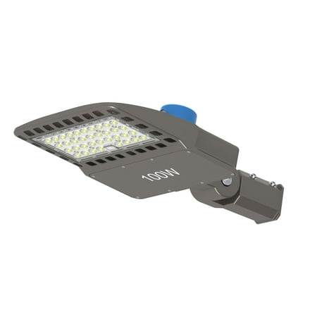 

DEOJOY LED Parking Lot Light with Adjustable Dusk-to-Dawn Photocell Senor Outdoor IP65 Shoebox Lights 6500K LED Street Lighting 100-278V Slip Fit Mount （100w）
