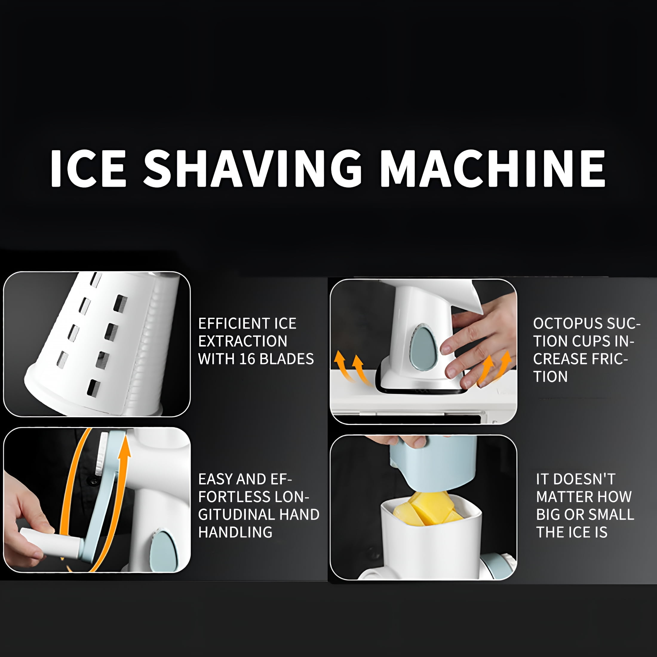 CURYMAY Small Household Ice Shaver & Blender,Multi-Function Machine for Making Snow Ice,Smoothies,Crushed Ice