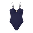 thumbnail image 6 of Guluxicc Underwire One Piece Swimsuit for Women Spaghetti Strap Push-Up Padded Decorative Bathing Suit Summer Beach Swimwear, 6 of 9