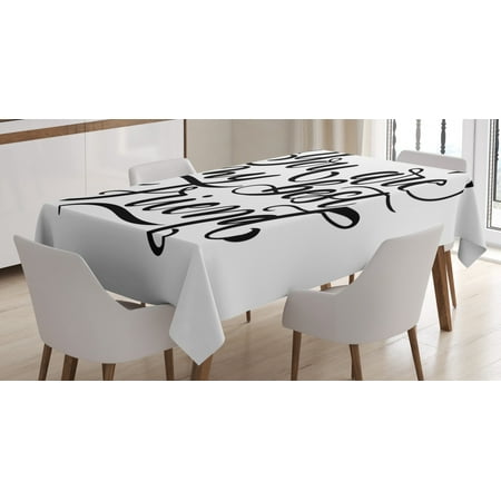 

Best Friend Tablecloth You Are My Best Friend Cursive Typography on Plain Background Rectangular Table Cover for Dining Room Kitchen 60 X 90 Charcoal Grey and White by Ambesonne